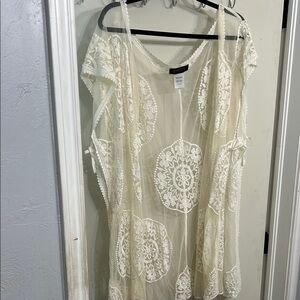 Sheer Lace Cover-Up Dress